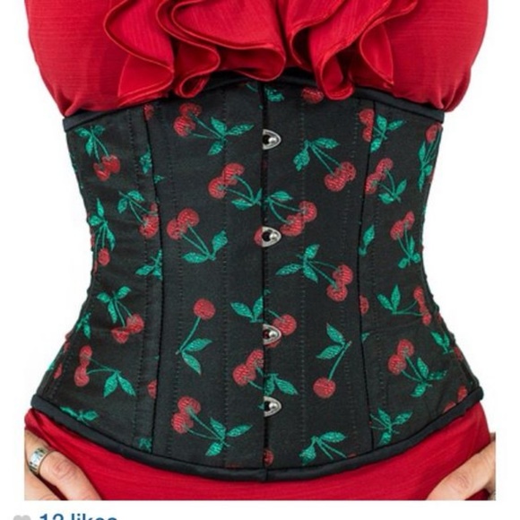 Limited Edition Cherry Print Corset - Picture 1 of 4
